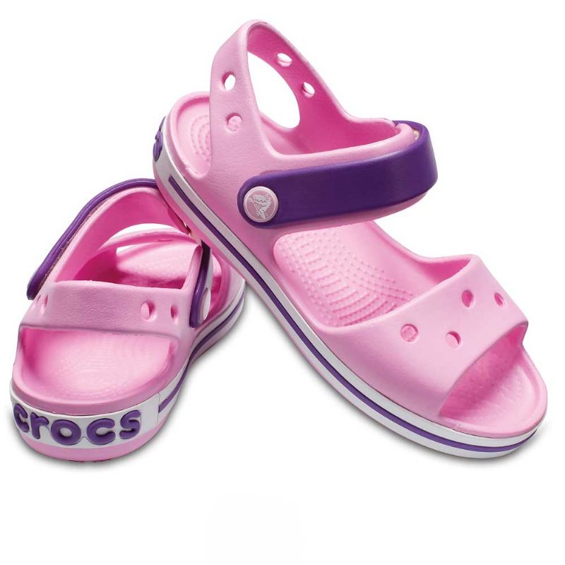 Crocs Kids Crocband Sandal Carnation/Amethyst UK 11 EUR 28-29 US C11 (12856-6AI)